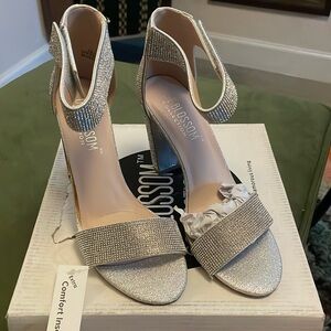 Rhinestone sandals heels NWT